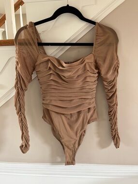 Princess Polly Blush Nude Zip-Back Bodysuit